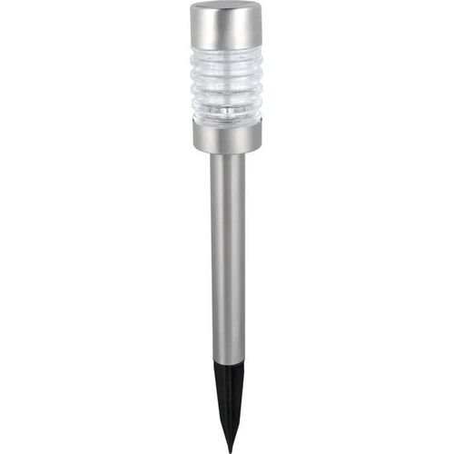 Borne Solaire Inox 57 Cm — 10 Lm, LED Intégrée, à Planter/à Poser