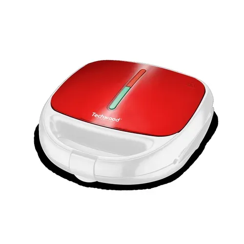 Croque gaufre et grill TECHWOOD TGCI-815 Rouge 3 en 1 vue de profil