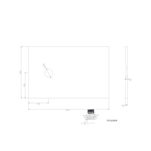Receveur De Douche à Carreler - 90x140 Cm - Gris Clair