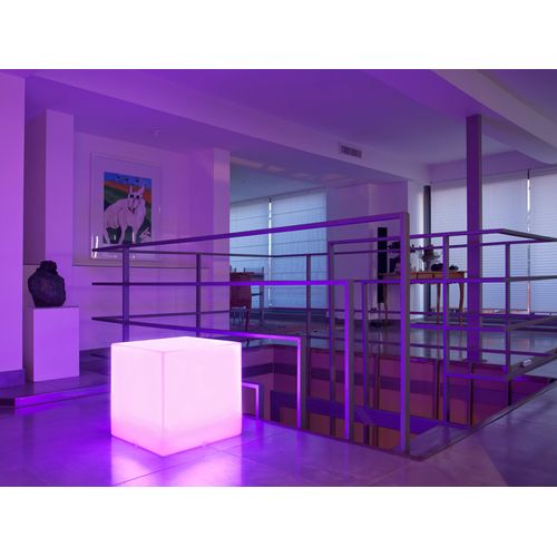 Cube Lumineux Multicolore Autonome 40 Cm.
