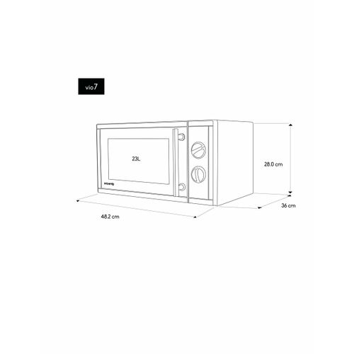 Micro-ondes Grill 23 L 900 W Acier Inoxydable - Vio7