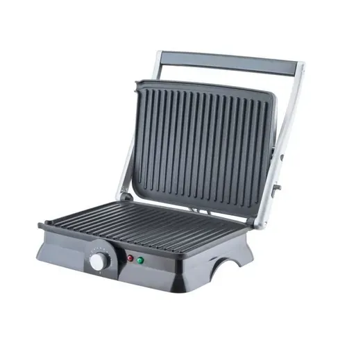 Grille-viande Electrique Plancha Grill Et Panini Noir Et Inox - Gr20