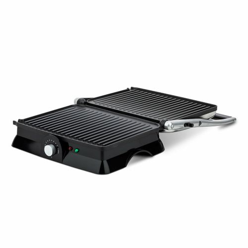Grille-viande Electrique Plancha Grill Et Panini Noir Et Inox - Gr20