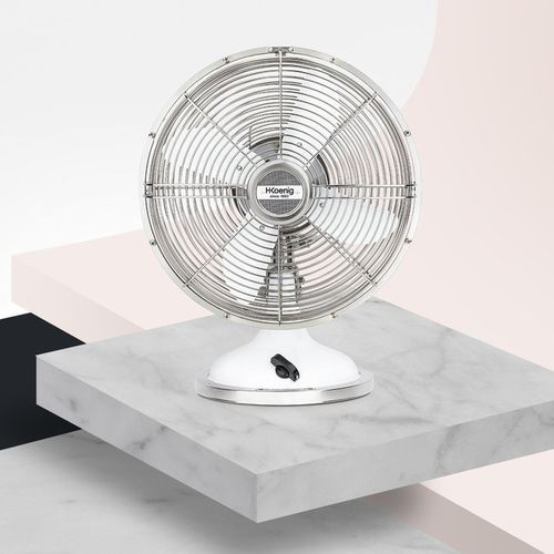 Ventilateur Design Metal - Joe50 Blanc