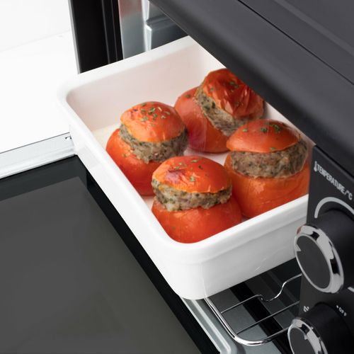 Mini Four Electrique 45L 2000W Chaleur Tournante - Thermostat Réglable - Minuteur 60 min