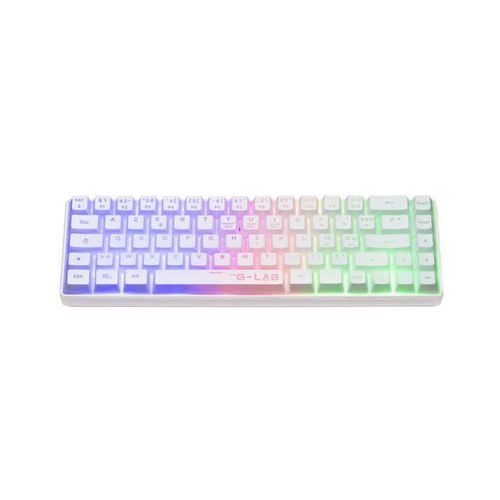Clavier Gamer - Membrane - Keyz Hydrogen Wl - Rétroélairage Arc-en-ciel - Sans Fil - Blanc