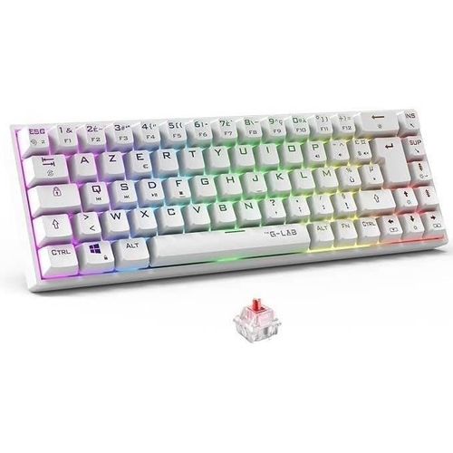 Clavier Gamer Sans Fil - Keyz Titan - Mécanique (switch Rouge) - Azerty - Triple Mode - Rgb - Blanc