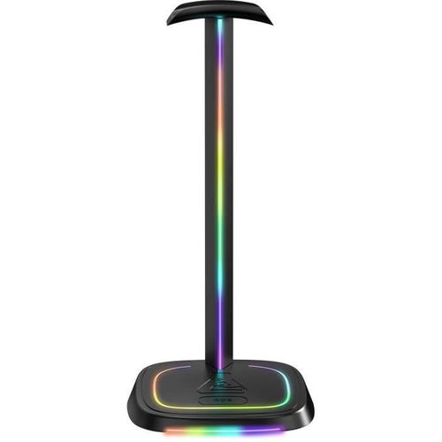Support Casque Gamer - K-stand-neon Rgb - Filaire - Éclairage Rgb - Noir