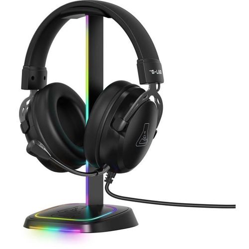 Support Casque Gamer - K-stand-neon Rgb - Filaire - Éclairage Rgb - Noir
