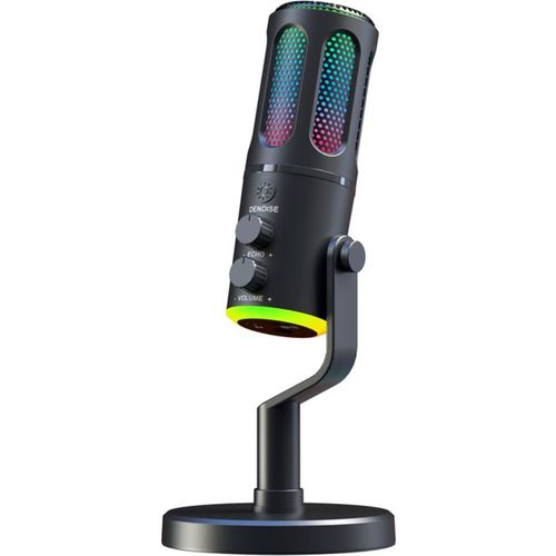 Microphone De Bureau K-mic-neon — Cardioïde USB et Jack 3,5 Mm, Rgb