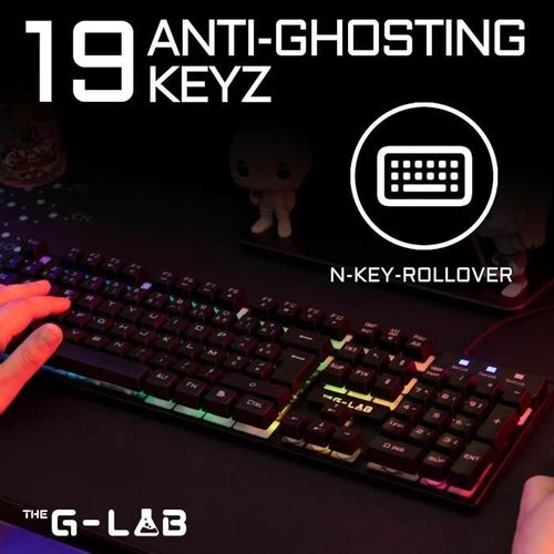 Clavier Gaming - Membrane Rgb - Keyz-caesium/fr - Fr Layout - 19 Touches Anti Ghosting