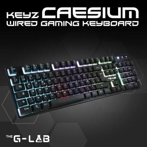 Clavier Gaming - Membrane Rgb - Keyz-caesium/fr - Fr Layout - 19 Touches Anti Ghosting