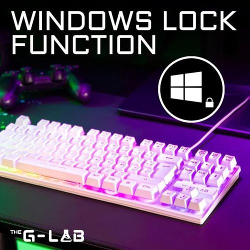 Clavier Gamer - The G-lab - Keyz Caesium Tkl - Rgb - Filaire - 100% Personnalisable - Azerty - Noir