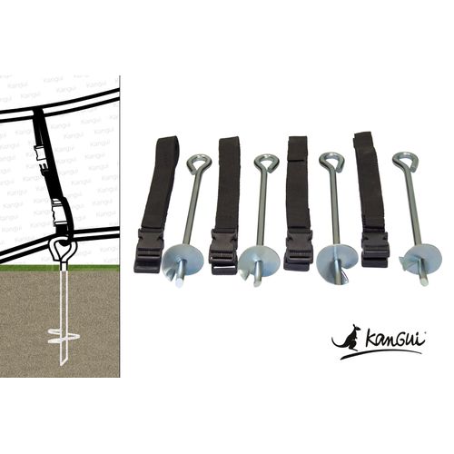 Kit Ancrage Trampoline - 4 Sardines Et Sangles Universelles
