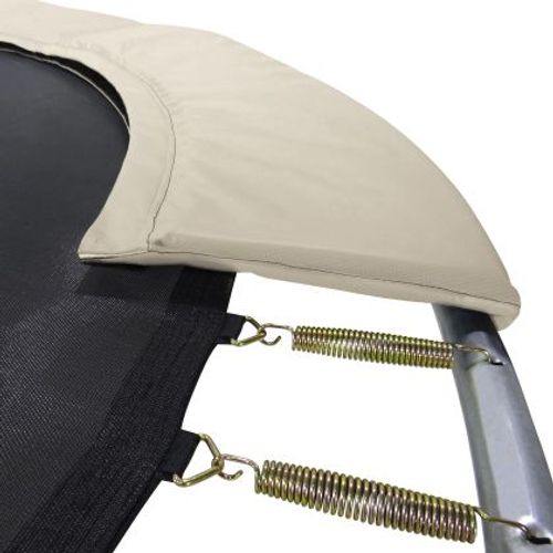 Trampoline Jardin D. 360 cm + échelle + Kit D'ancrage - Jumpi 360 - Taupe/vert