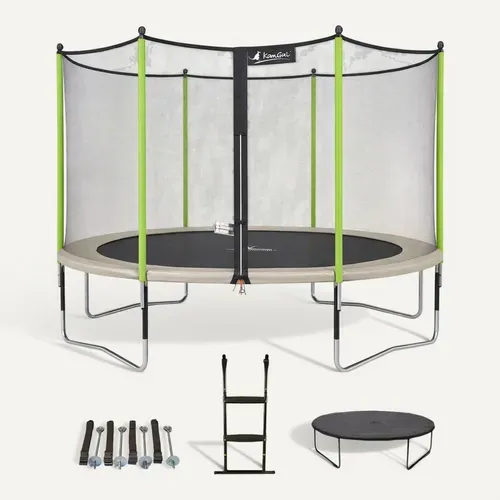 Trampoline D. 430 cm + Filet + échelle + Bâche + Kit D'ancrage - Jumpi 430