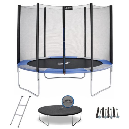 Trampoline Rond D.250cm Avec Filet, échelle, Bâche Et Kit Ancrage - Ralli 250