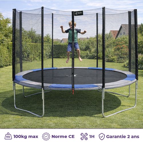 Trampoline Rond D. 300cm Avec Filet, échelle, Bâche Et Kit Ancrage - Ralli 300