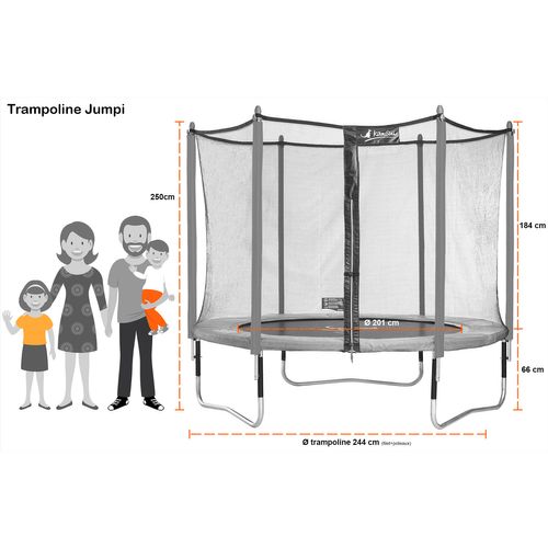 Trampoline Kangui JUMPI 250-305cm Filet Et échelle
