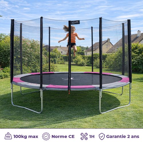 Trampoline Rond D. 430cm Avec Filet, échelle, Bâche Et Kit Ancrage - Ralli 430