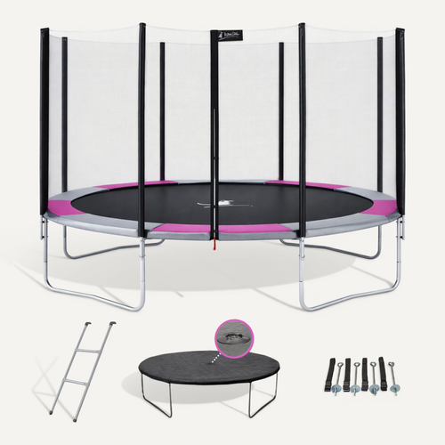 Trampoline Rond D. 430cm Avec Filet, échelle, Bâche Et Kit Ancrage - Ralli 430