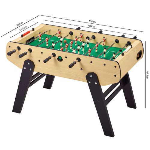 Baby-foot Adulte Robuste - Barres Télescopiques - 2 à 4 Joueurs - 3 Balles Liège