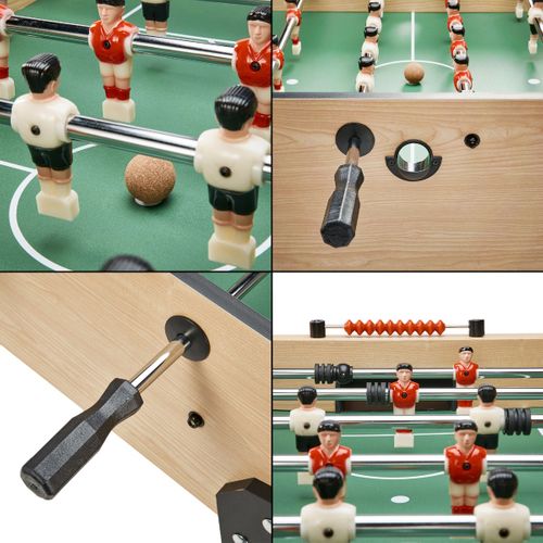Baby-foot Adulte Robuste - Barres Télescopiques - 2 à 4 Joueurs - 3 Balles Liège