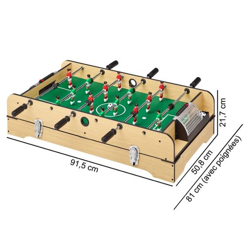 Table Multi Jeux 4 En 1 - Babyfoot - Billard - Ping Pong - Hockey