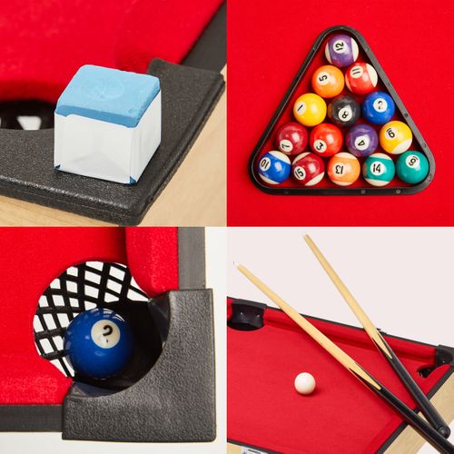 Table Multi Jeux 4 En 1 - Babyfoot - Billard - Ping Pong - Hockey