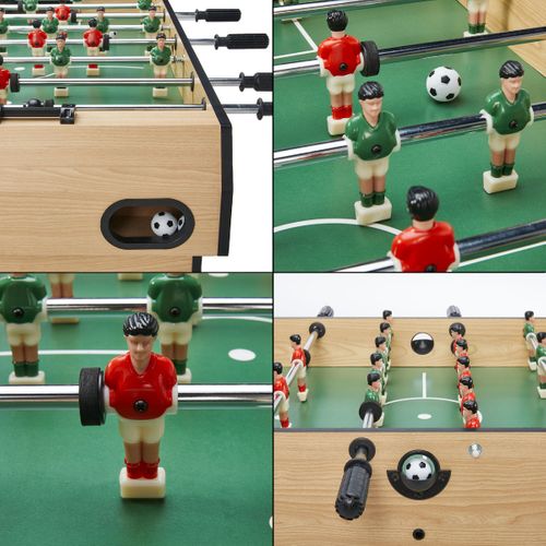 Table Multi-jeux 4 en 1 COSTWAY-Table de Baby-Foot,Billard,Ping Pong