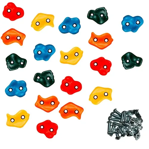 20 Pierres à Grimper D'escalade Pour Structures De Jeux - Fixations Incluses