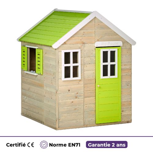 Maisonnette Enfant Extérieur En Bois Tinni Avec Plancher