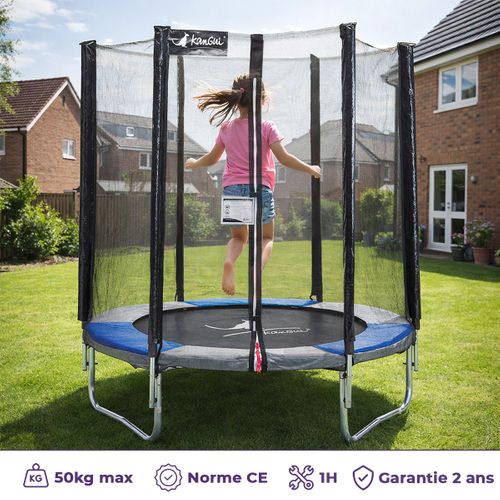 Trampoline Rond D. 180cm Avec Filet De Sécurité - Ralli 180