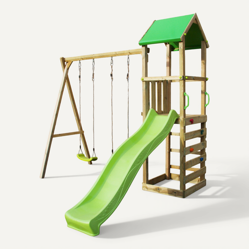 Aire De Jeux Bois Enfant : Plateforme 120 Cm Avec Toboggan Walli