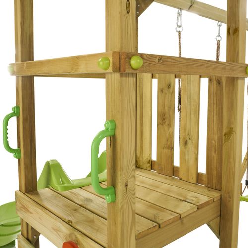 Aire De Jeux Bois Enfant : Plateforme 120 Cm Avec Toboggan Walli
