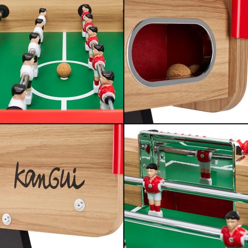Kangui – Baby-foot Pliable – Barres Télescopiques – 2 à 4 Joueurs – 3 Balles Liège – Design Robuste Appartement
