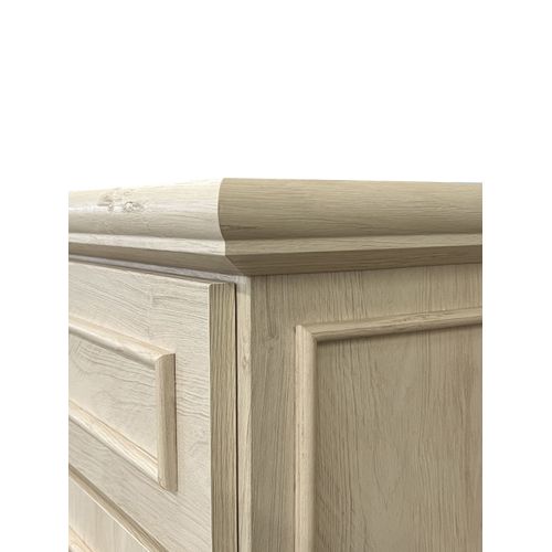 Buffet 4 portes/ 3 tiroirs COSTAL Imitation chêne clair vieilli vue détaillée