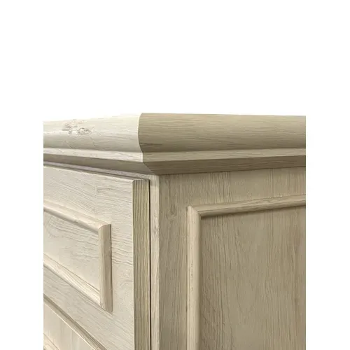 Buffet 3 portes/ 2 tiroirs COSTAL Imitation chêne clair vieilli vue détaillée