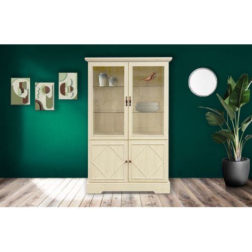 Vitrine COSTAL Imitation chêne clair vieilli