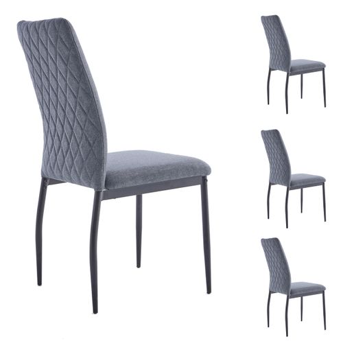 Lot de 4 Chaises ANNIE Gris