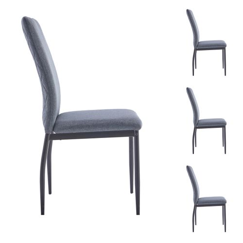 Lot de 4 Chaises ANNIE Gris