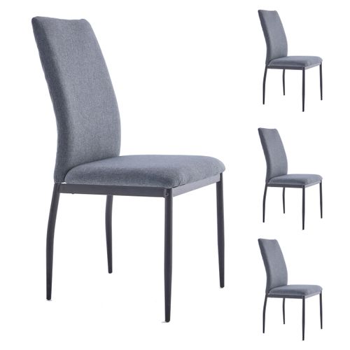 Lot de 4 Chaises ANNIE Gris