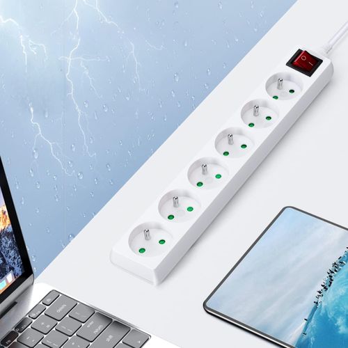 Bloc Multiprise 6 Prises Avec Interrupteur 230v 16a