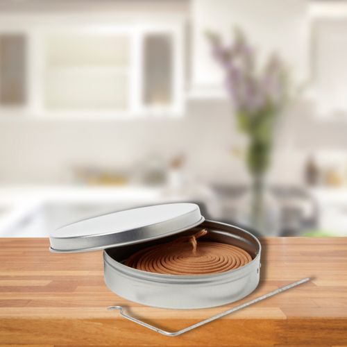 3 Spirales Encens Citronnelle + Support Inox – Anti-moustique Extérieur