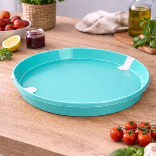 Couvercle Rotatif Pour Tortillas - Diamètre 29 Cm, Plastique Résistant - Pour Retourner Et Chauffer Facilement - 9