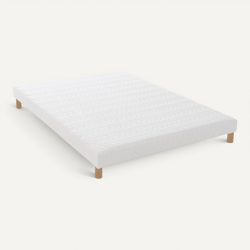 Sommier Tapissier A Lattes Blanc 160x200