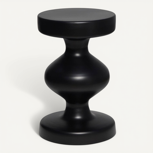Bout De Canapé En Métal. Noir. Hawa 29.5 X H 47cm
