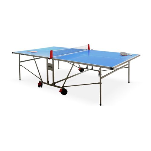Table De Ping Pong Outdoor. Avec 2 Raquettes Et 3 Balles. Pour Utilisation Extérieure + Housse En