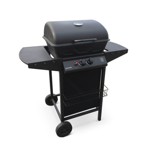 Barbecue Au Gaz - Aramis -  Cuisine Extérieure 2 Brûleurs Avec Tablettes Latérales Et Thermomètre