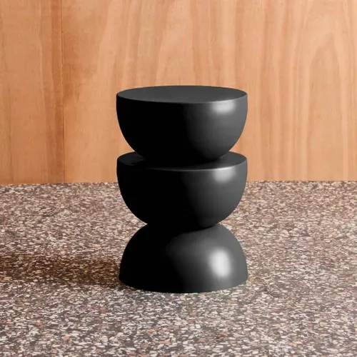 Bout De Canapé En Métal Noir. Coumba 32 X H 46.5cm